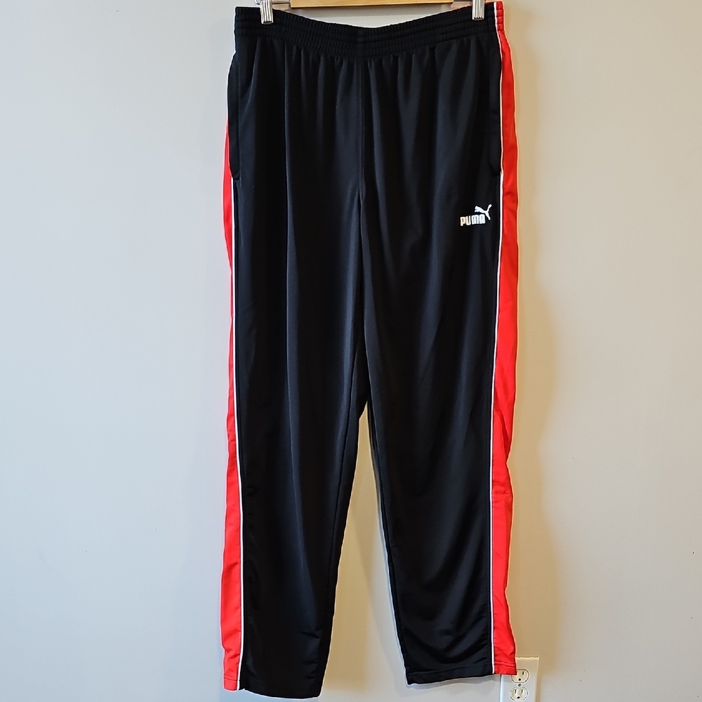 Puma Large Black And Red 32x35 Athletic Pants